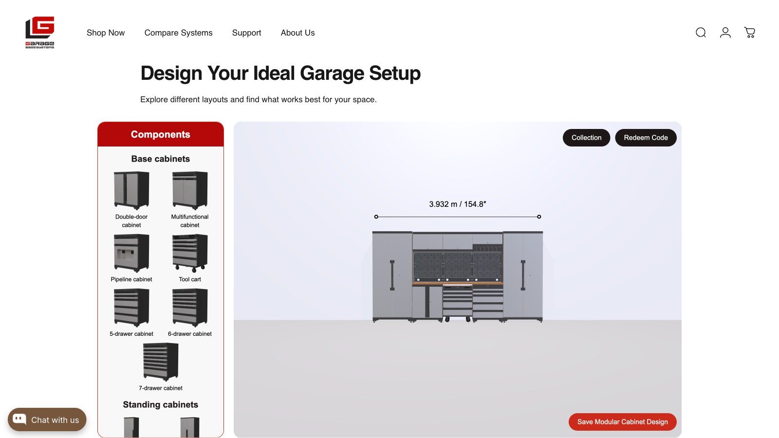 Garage Base 家具 3D 配置系统